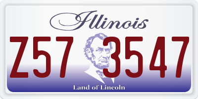 IL license plate Z573547