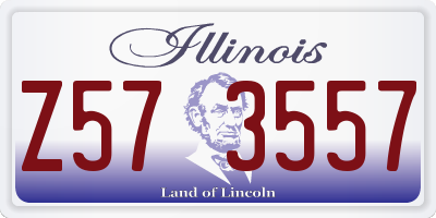 IL license plate Z573557
