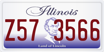 IL license plate Z573566
