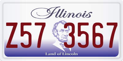 IL license plate Z573567