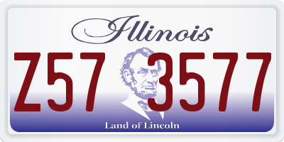 IL license plate Z573577
