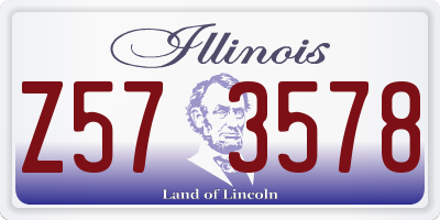 IL license plate Z573578