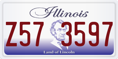 IL license plate Z573597