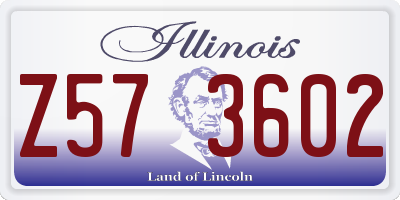 IL license plate Z573602