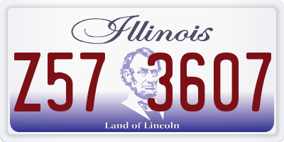 IL license plate Z573607