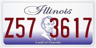 IL license plate Z573617