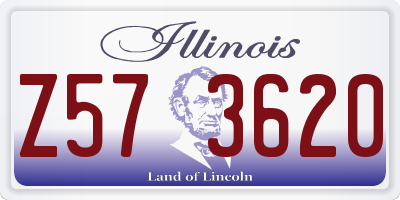 IL license plate Z573620