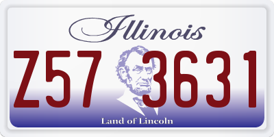 IL license plate Z573631