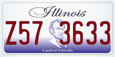 IL license plate Z573633