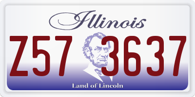 IL license plate Z573637