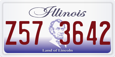 IL license plate Z573642