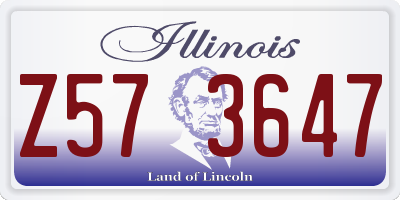 IL license plate Z573647