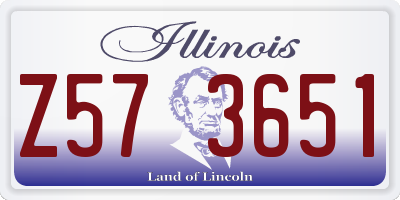 IL license plate Z573651