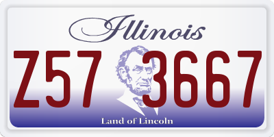 IL license plate Z573667
