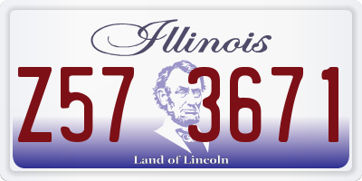 IL license plate Z573671