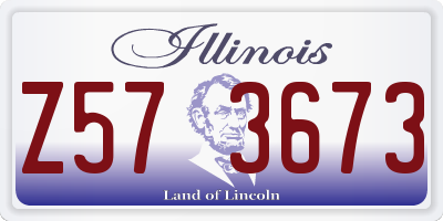 IL license plate Z573673