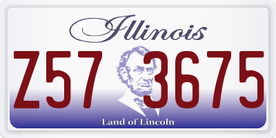 IL license plate Z573675
