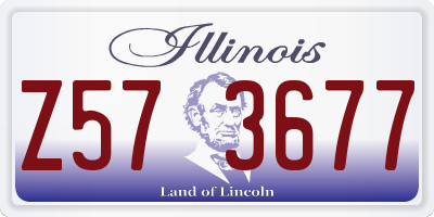 IL license plate Z573677
