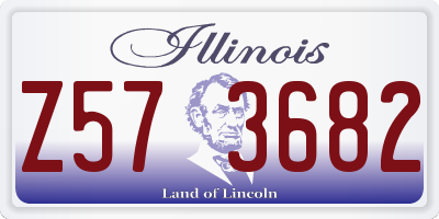 IL license plate Z573682