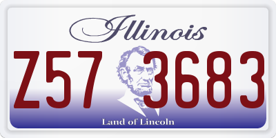 IL license plate Z573683