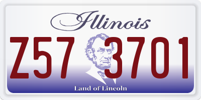 IL license plate Z573701