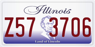IL license plate Z573706