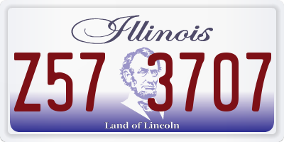 IL license plate Z573707