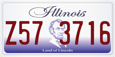 IL license plate Z573716