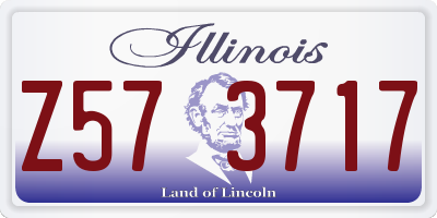 IL license plate Z573717