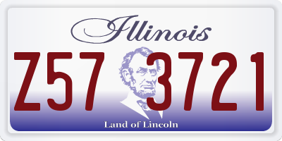 IL license plate Z573721