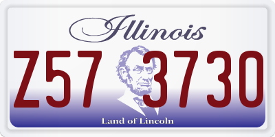 IL license plate Z573730