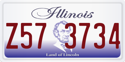 IL license plate Z573734