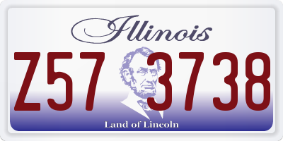 IL license plate Z573738
