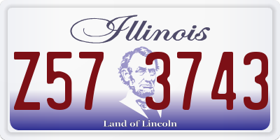 IL license plate Z573743