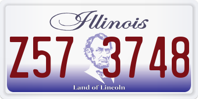 IL license plate Z573748