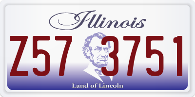 IL license plate Z573751