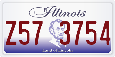 IL license plate Z573754