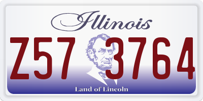 IL license plate Z573764