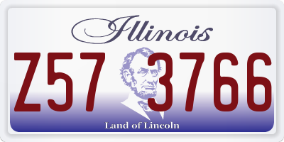 IL license plate Z573766