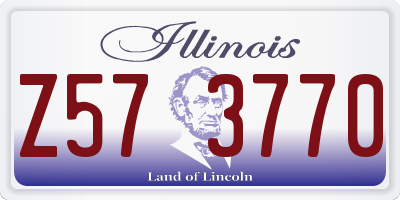 IL license plate Z573770