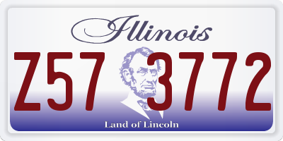 IL license plate Z573772