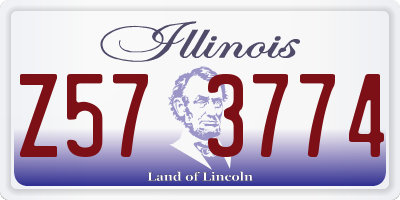 IL license plate Z573774
