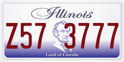 IL license plate Z573777