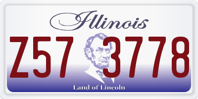 IL license plate Z573778