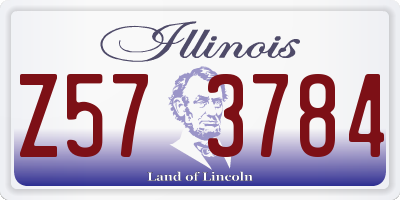 IL license plate Z573784