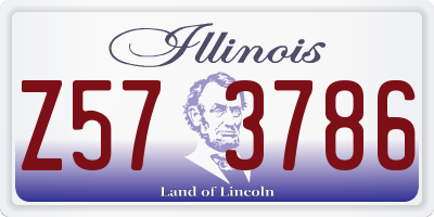IL license plate Z573786