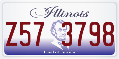 IL license plate Z573798