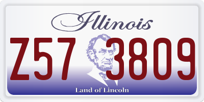 IL license plate Z573809