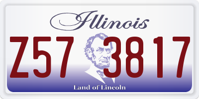 IL license plate Z573817