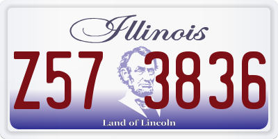 IL license plate Z573836